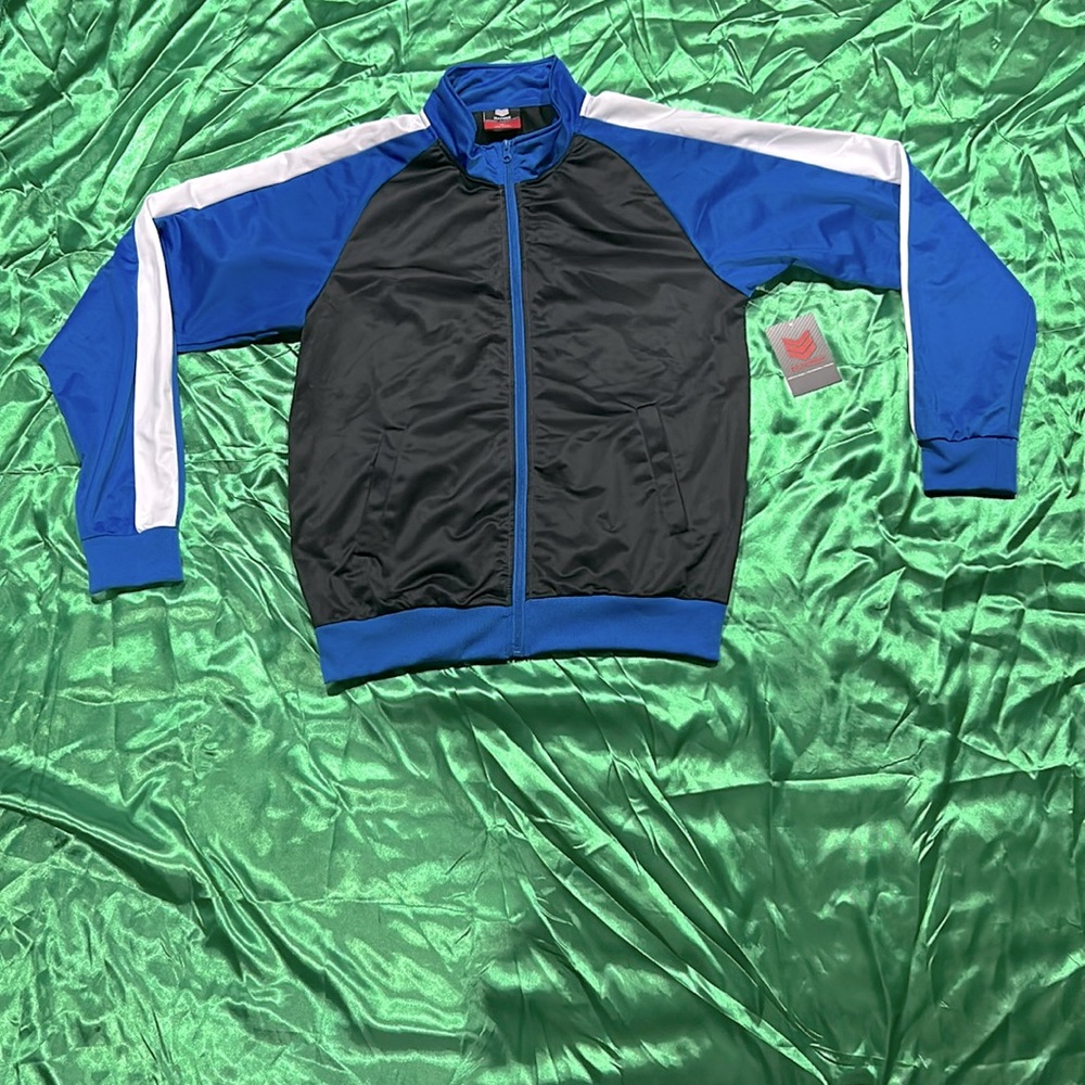 Range men’s jacket X-large black,blue and white